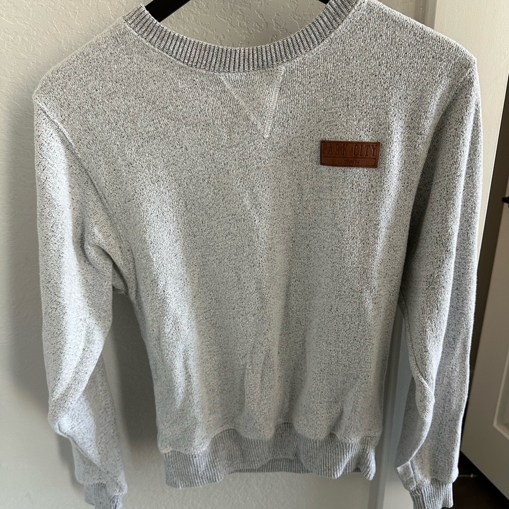 Never worn Park City sweatshirt with leather detail